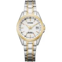 Citizen Funkuhr EC1186-85A, Armbanduhr, Damenuhr, Solar, Edelstahlarmband, Saphirglas, Datum