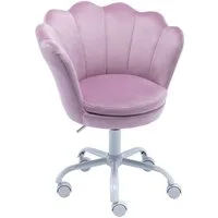 WAHSON OFFICE CHAIRS Loungesessel Kinder-Drehstuhl aus Samt/Kunstfell im Blütenblatt-Design