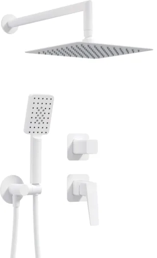 Neuesbad Serie 660 Unterputz-Duschset mit Kopfbrause Weiß NB1DENQLA9YK1