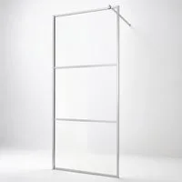 welltime Walk-in-Dusche, Dreigeteilte Scheibe in trendigem Blockdesign