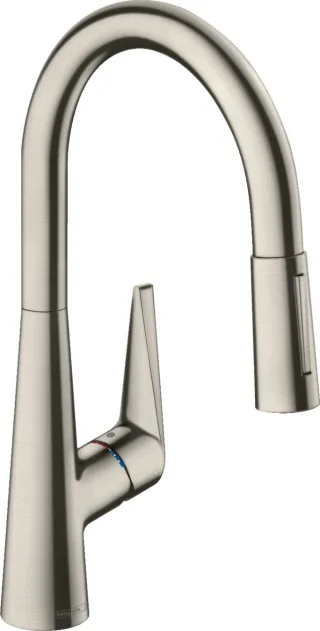 Hansgrohe Spültischmischer Talis S 200 edelstahl-optik mit Ausziehbrause, 72813800 72813800