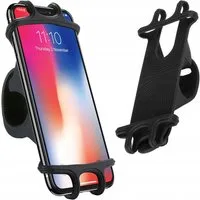 VERK GROUP Handy-Halterung Silikon Handyhalter Fahrrad Motorrad Smartphone 4–6,5 Zoll, (1-tlg., Universelle Passform, Flexible Silikonhalterung)