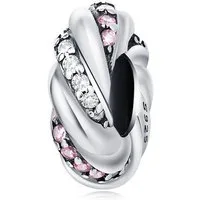 PANDACHARMS Bead Spirale mit Steinen Stopper Zwischenelement, 925er Silber