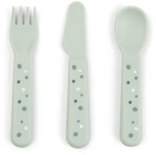 Done by Deer Foodie Besteck Set Happy Dots Green