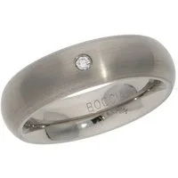 Boccia Fingerring Boccia Ring 0102-06 mit Brillant, Titan (kein Set, 1-tlg)