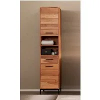 Main Möbel Hochschrank Badhochschrank 40x180cm 'Albany' Akazie massiv lackiert