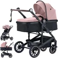 Daliya® Kombi-Kinderwagen NEOMOVE 2in1 Kinderwagen, Buggy und Babywanne in einem, Babywanne und Sportsitz, Alu-Rahmen, Großer Einkaufskorb