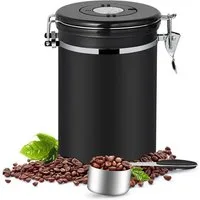 TUWENA Aufbewahrungsbox Kaffeebohne Versiegeltes Glas, 1800ML Kaffeebohnen behälter