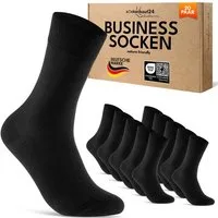 sockenkauf24 Businesssocken Premium Socken mit Komfortbund Herren & Damen Business Socken (20-Paar) aus gekämmter Baumwolle mit Pique-Bund, ohne Naht