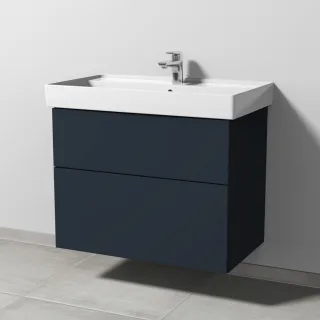 Sanipa 3way Waschtischunterbau zu Villeroy & Boch Collaro Waschtisch mit 2 Auszügen, Marine-Matt SP8361R