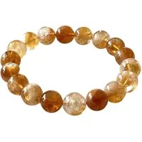 Steinfixx® Perlenarmband Citrin (gebrannt) Durchmesser 10mm, handgefertigt, in Geschenkbox (beliebter Edelstein, 1-tlg., Länge 19,0 cm), AAA-Qualität aus Brasilien