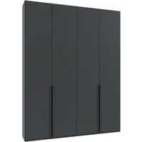 Wimex Kleiderschrank Mugano,in 5 Breiten,2 Höhen,2 Tiefen, viele Farben, Made in Germany (in Basic oder Premium Ausstattung) mit langen Griffen aus Metall, mit oder ohne Spiegel