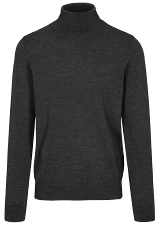 COMMANDER Finest Clothing - Rollkragen Pullover, uni winter grey mel. - Gr. - XXL