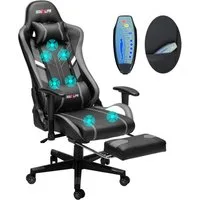 Douxlife Gaming-Stuhl (Ergonomischer Gaming Sessel mit Massagefunktion), 5 Massagemodi, Höhenverstellbar, Max150kg