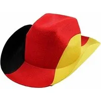 Orlob Cowboyhut Cowboyhut Deutschland Schwarz Rot Gold Hut Fan Kostüm Karneval WM EM