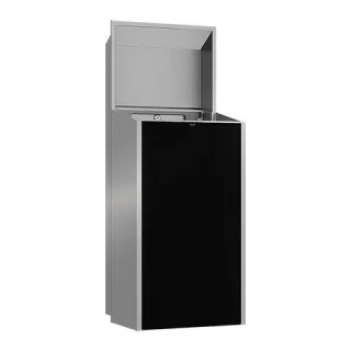 KWC Aquarotter Abfallbehälter, EXOS, Edelstahl, UP, 304x790x251 mm, Front ESG schwarz, 30l, 20300346 2030034629