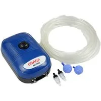 Koi Herdecke Aquarium-Durchlüfterpumpe Osaga Membranbelüfter MK 9502 Set 5 regelbare Teichluftpumpe, (Set, Luftpumpe,Schlauch,Belüfterstein)