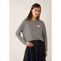 MORE&MORE T-Shirt legeres Langarmshirt, gestreift