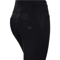 Freddy Lederimitathose WRUP47RF446, Kunstleder mit Bootcut-Saum und normalem Taillenbund Smoothing Effekt, Shaping Effekt, Lifting Effekt, veganes Leder