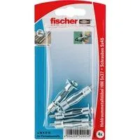 Hohlraum-Metalldübel HM 5x37 SK silber, 4 Stück, mit Schraube