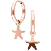 Wildcat Paar Ohrhänger Mini Starfish Hoops Pair - Roségold, Chirurgenstahl 316L - wasserfest, langlebig, hautverträglich