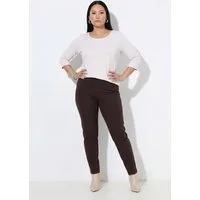 Ulla Popken Funktionshose Punto-Hose Sienna schmales Bein Elastikbund