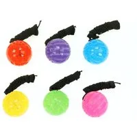 ELLUG Spielball 6er Set Springball "Neon" Armband&Schnur Ø5,5cm blinkt und leuchtet