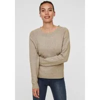 Vero Moda Rundhalspullover VMDOFFY in melierter Optik