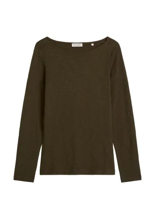 Marc OPolo Casual - U-Boot-Longsleeve regular Mossy Earth - Gr. - XS