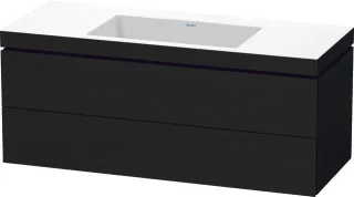 Duravit L-Cube c-bonded Set wandhängend Eiche Schwarz Matt 1200x480x500 mm - LC6929N1616 LC6929N1616