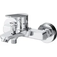 AM.PM Badarmatur Bad Armatur HIT Wasserhahn Wannenarmatur Mischarmatur (Badezimmerarmatur Badewannenarmatur, Mischbatterie inkl. 2 x Abdeckrosetten) Einhebelmischer mit Auslauf