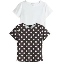 Next T-Shirt Weiches Kurzarmoberteil mit U-Ausschnitt (2-tlg)