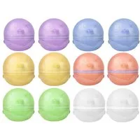 BlingBin Wasserball Wiederverwendbar,Silikon Wasserbomben Selbstschließend magnetische (6er Set, 12-St., (L x B x H): 7,2 x 7,2 x 7,2 cm), für Kinder & Erwachsene, Wasserspielzeuge für Sommer Schlachtspaß