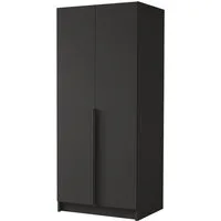 MIRJAN24 Kleiderschrank Bono I (mit zwei Drehtüren) Kleiderstange, Metallgriffe