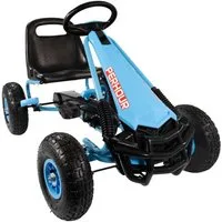 Lemodo Go-Kart Tretfahrzeug, Kinderfahrzeug mit Luftreifen und Leerlauf, Pedalfahrzeug mit Luftreifen ab 3 Jahre, LxBxH:107x58x64 cm