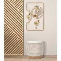 MF Wanddekoobjekt Goldy Glam Wanddekoration Metall Gold 49x80 cm Modern Abstrakt (1 St)