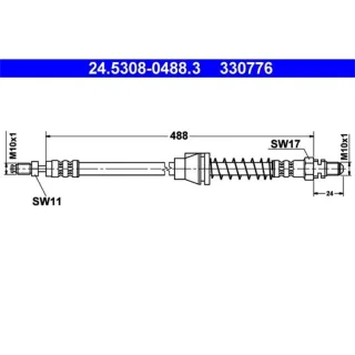 ATE Bremsschlauch vorne Ford KA (RB_) 1.0i 1.3i