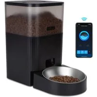 nobleza Katzen-Futterspender Automatischer Futterautomat für Katze &Hund 4.2L Pet Feeder mit Timer