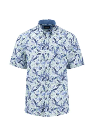FYNCH-HATTON - Summer Poplin Print, B.D., 1/2 crystal blue - Gr. - L