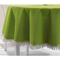 Beautex Tischdecke Weichschaum wetterfest für Garten Balkon Terrasse mit Fransen (1-tlg), Pflegeleicht, Strapazierfähig, Formstabil, Langlebig