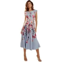 LIPSY Midikleid Lipsy Fit-and-Flare Midikleid mit Blumen, Regular (1-tlg)