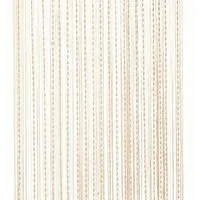 Zyronn Fadenvorhang Türvorhang Fadengardine Raumteiler Fadenstores (1 St), gestreifter Vorhang/Querbehang, 100 x 200 cm,Stangendurchzug