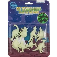 Out of the Blue Aufkleber 3D Dinosaurier Leuchtsticker Glow in the Dark Dino Leuchtaufkleber im
