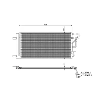 NRF Klimakondensator + Trockner Hyundai Elantra I30 350491
