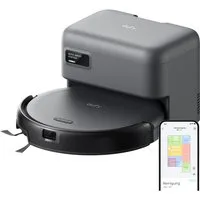 eufy Saugroboter C10 Saugroboter mit Automatischer Absaugstation,Teppichreinigung, 40 W, mit Beutel, 7,3cm Design,Ausfahrbare Seitenbürste für EckenAutomatische Entleerung