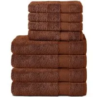 Komfortec Handtuch Set aus 100% Baumwolle, 4 Handtücher 50x100 cm und 4 Badetücher 70x140 cm, Frottee (Packung, 8-St), Duschtücher & Badehandtuch, Weich, Towel, Groß