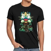 style3 T-Shirt pokemon team rocket meowth mewtu pikachu glumanda pokeball amiibo