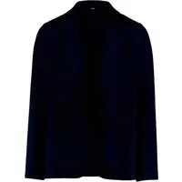 Zero Jackenblazer schwarz,Casual,Polyester,Unifarben,Reverskragen,Lang,Casual Fit