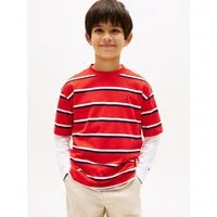 Tommy Hilfiger T-Shirt ESSENTIAL ARCHIVE FIT TEE SS Kinder bis 16 Jahre, Rundhals, Logostickerei