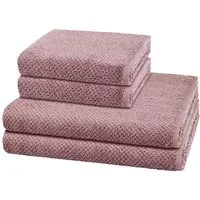 Cawö Handtuch Set Pure, Walkfrottee (Spar-Set, 4-St), 2 X Handtuch 2 X Duschtuch im Set - Baumwolle - Saugstark